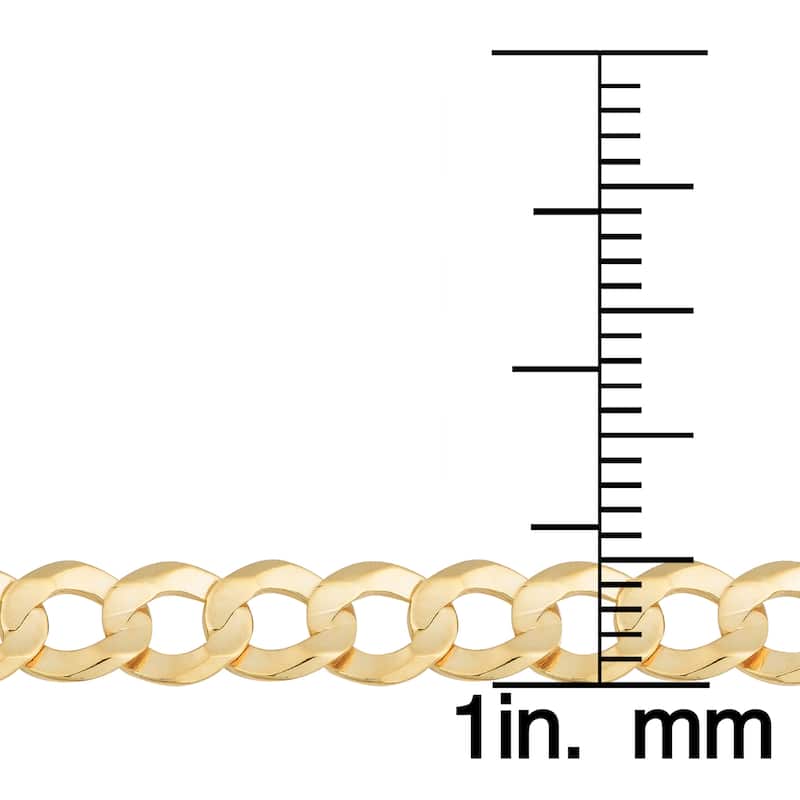 Fremada 14k Yellow Gold 4.7-mm High Polish Curb Link Necklace (18 - 30 inches)