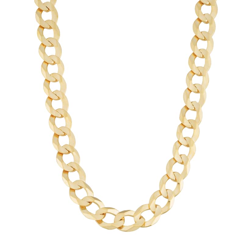 Fremada 14k Yellow Gold 6.9-mm High Polish Solid Curb Link Necklace