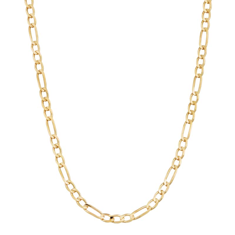 Fremada 14k Yellow Gold 2.3-mm High Polish Solid Figaro Link Chain Necklace (18 - 30 inches) - 18 Inches - 18 Inch