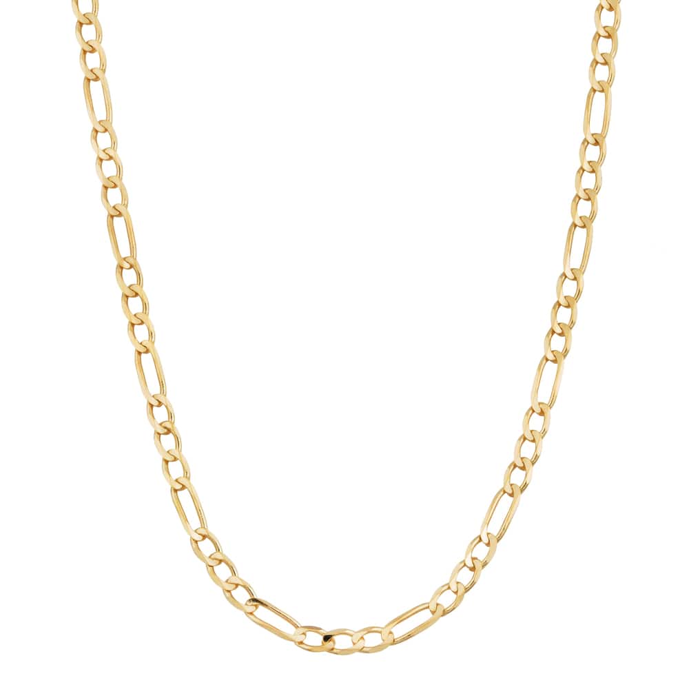 Fremada 14k Yellow Gold 2.3-mm High Polish Solid Figaro Link Chain Necklace (18 - 30 inches)