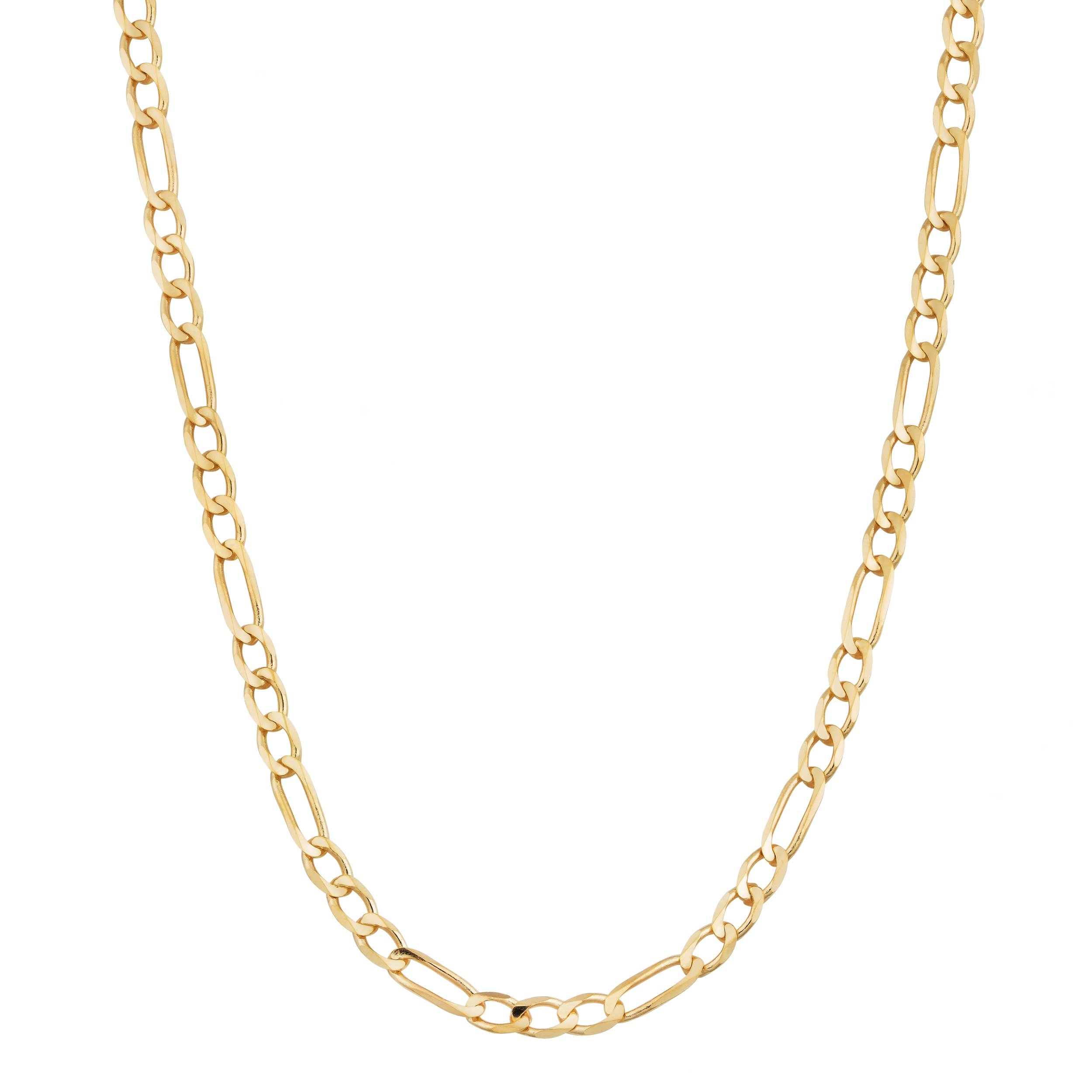 Fremada 14k Yellow Gold 2.3-mm High Polish Solid Figaro Link Chain Necklace (18 - 30 inches)