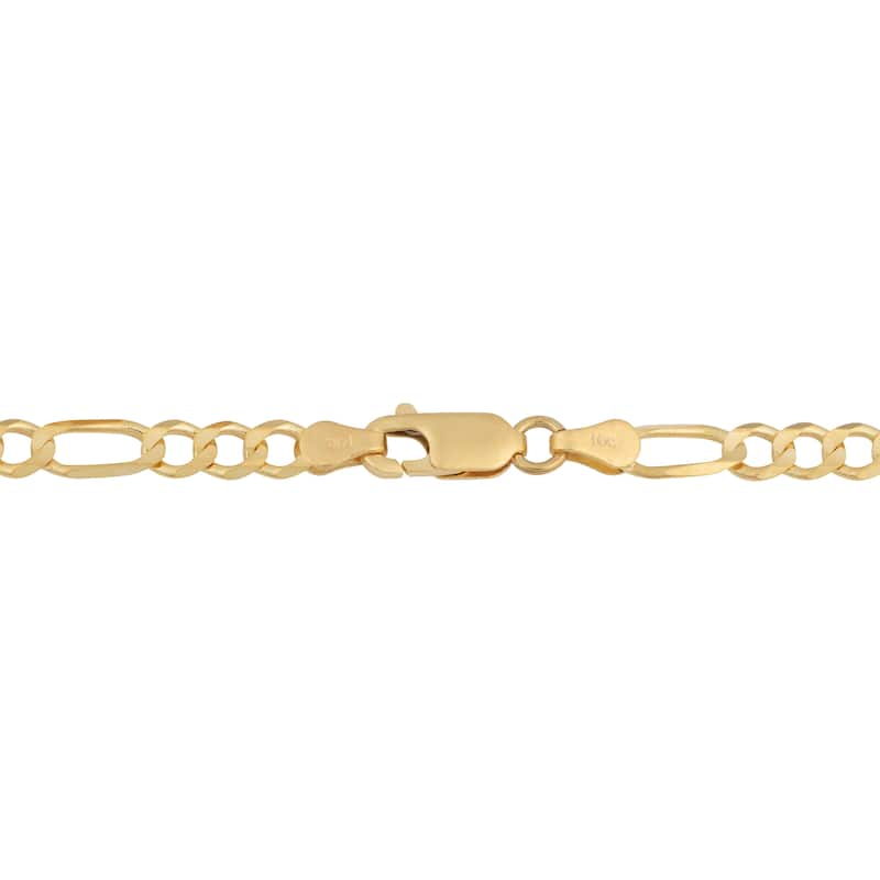 Fremada 14k Yellow Gold 4.3-mm High Polish Solid Figaro Link Bracelet (8.5 inches)