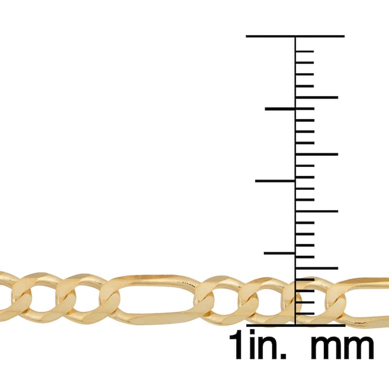 Fremada 14k Yellow Gold Figaro Link Chain Necklace