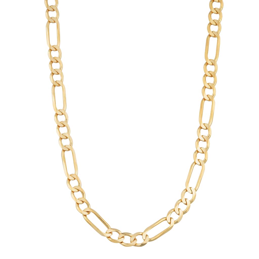 Fremada 14k Yellow Gold Figaro Link Chain Necklace