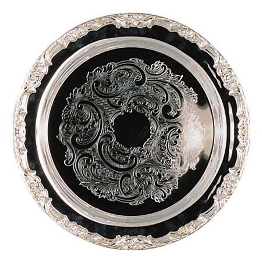 round silver tray