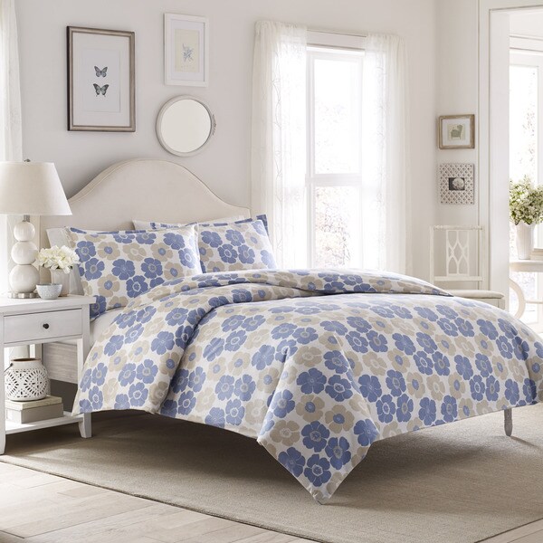 Laura Ashley Poppy Flannel Duvet Cover Set