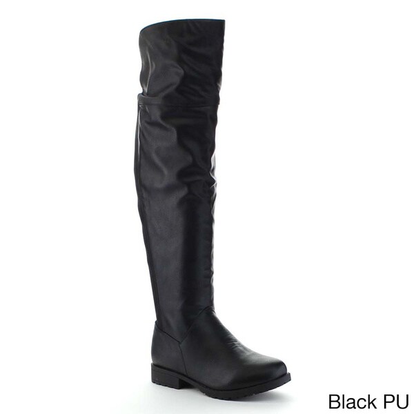 elastic back over the knee boots