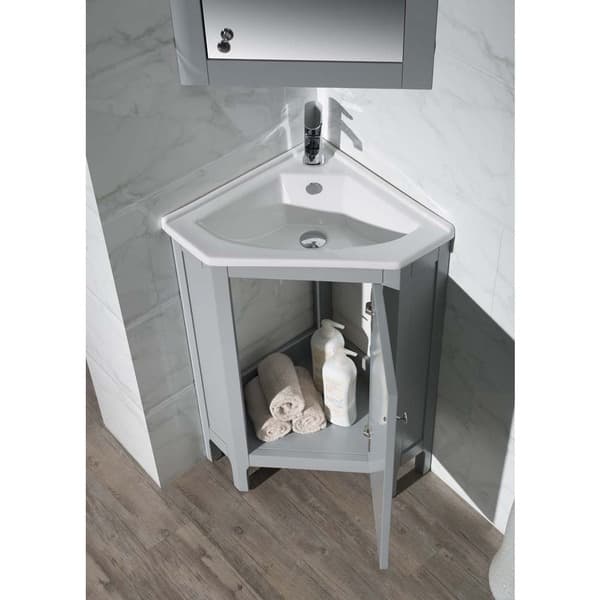  Small Corner Bathroom Vanity Cabinet with Sink and
