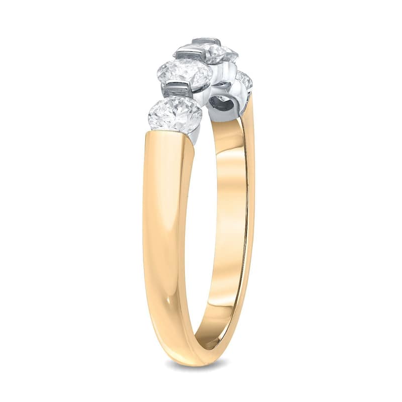 Auriya 3/4ctw Round 5-Stone Diamond Wedding Band 14k Gold