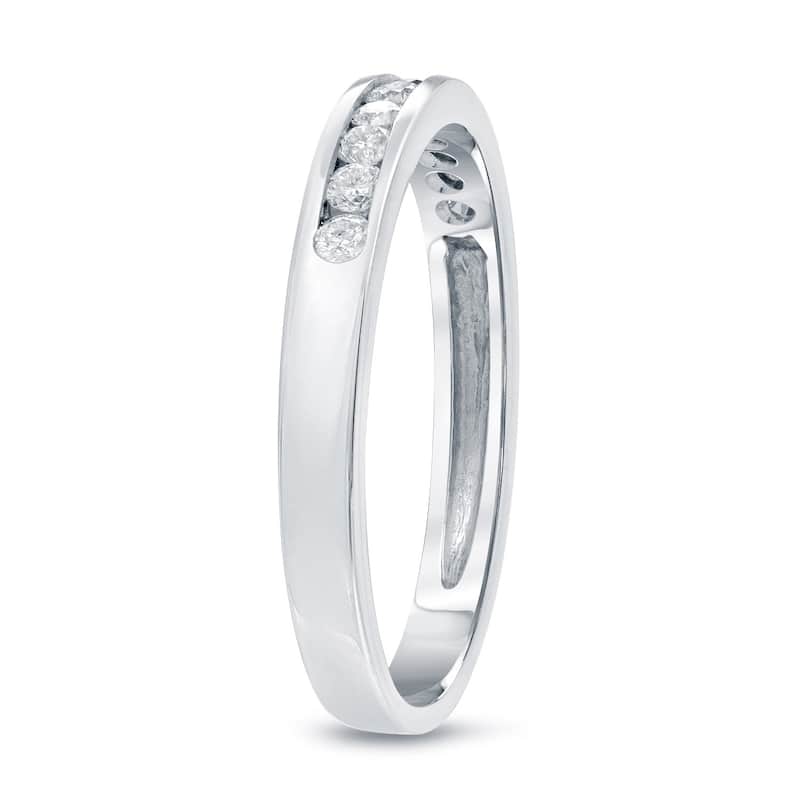 Auriya 14k Gold 1/4ctw Round Diamond Wedding Band