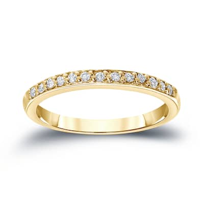 Auriya Round-Cut Diamond Wedding Band 1/6ct TDW 14k Gold