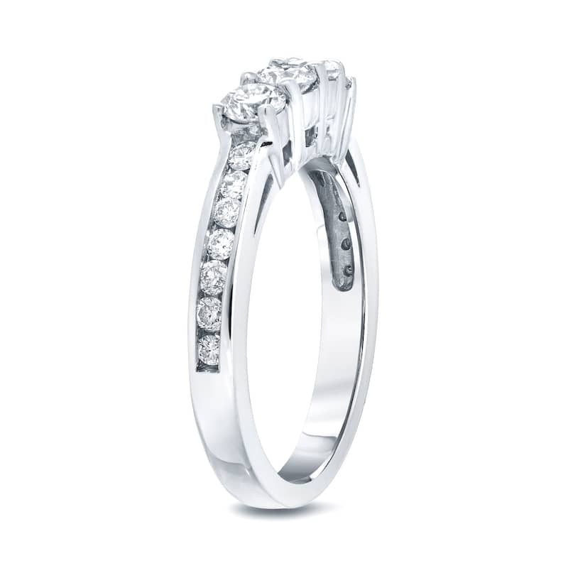 Auriya Round Diamond Wedding Band 7/8ct TDW 14k White Gold