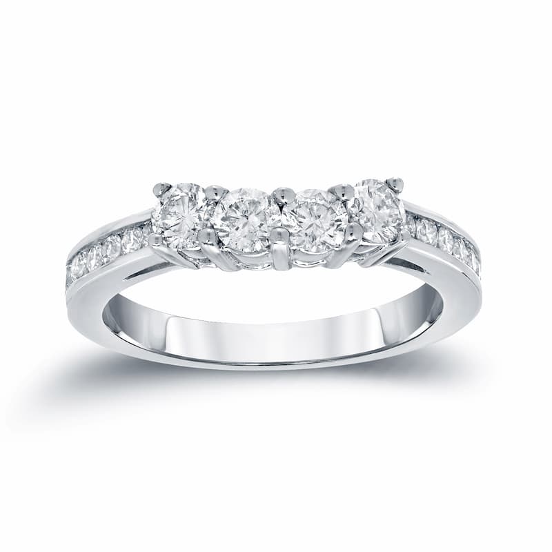 Auriya Round Diamond Wedding Band 7/8ct TDW 14k White Gold