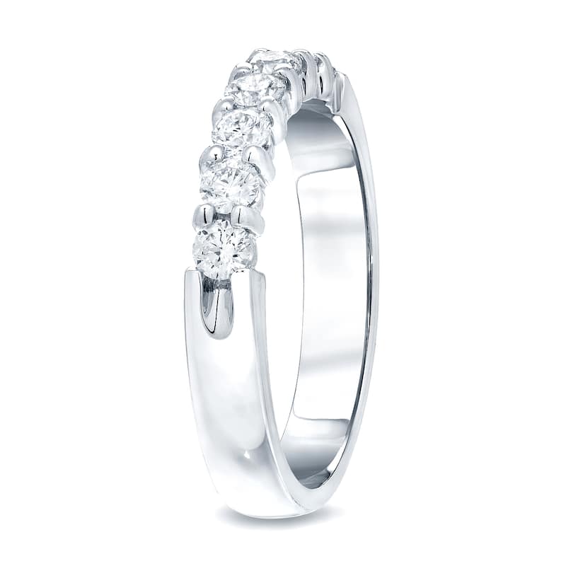 Auriya 14k Gold 1CTW Round Diamond Wedding Band