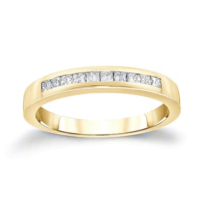 Auriya Channel Set Princess-Cut Diamond Wedding Band 1/2ct TDW 14k Gold