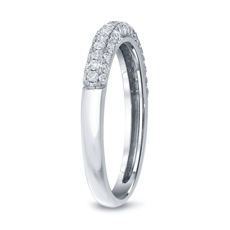 Auriya 14k Gold 1/2ctw Round Diamond Wedding Anniversary Band
