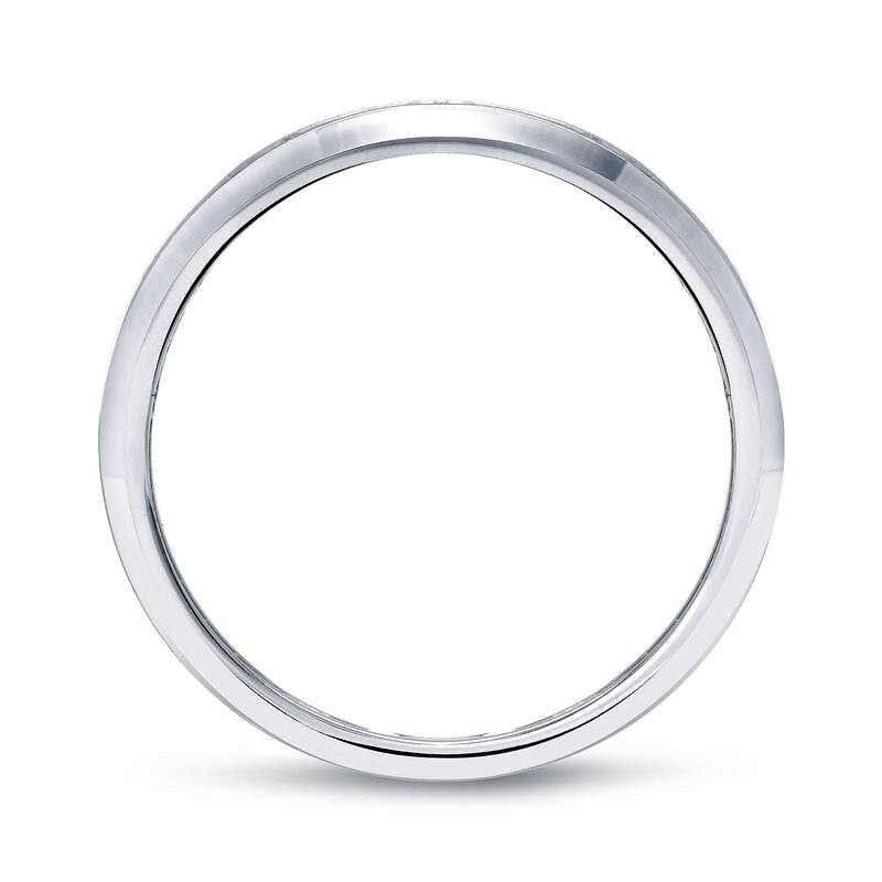 Auriya 14k Gold 1/2ctw Princess-Cut Diamond Wedding Band Channel-set