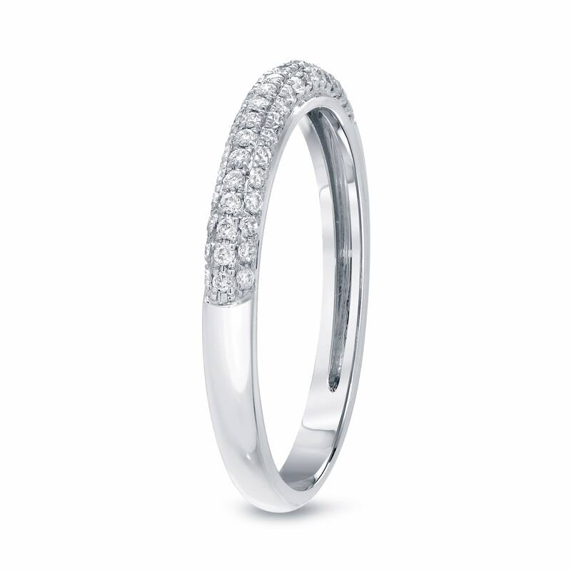 Auriya 14k Gold 1/4ctw Round Diamond Wedding Anniversary Band