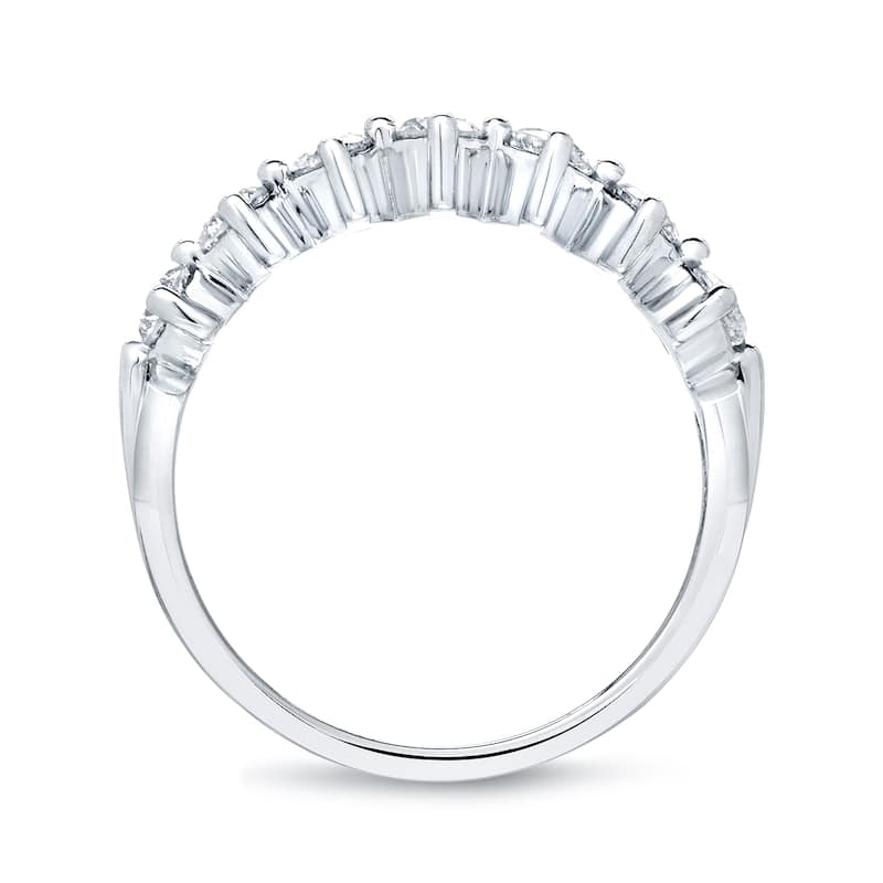 Auriya 14k Gold 3/5ctw Modern 7-Stone Diamond Wedding Band