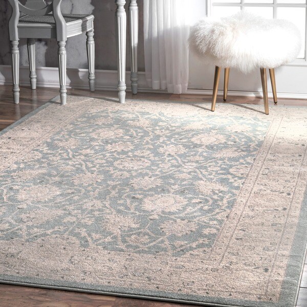 nuLOOM Blue Traditional Persian Vintage Area Rug. Opens flyout.