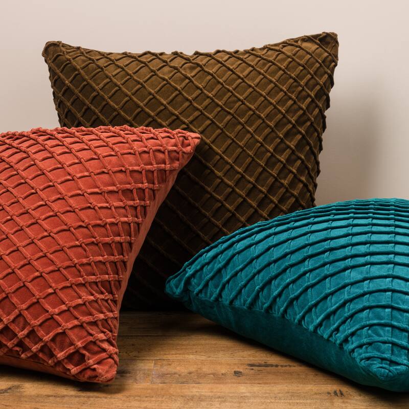 Solid Sown Ribbon Texture 22-inch Throw Pillow or Pillow Cover