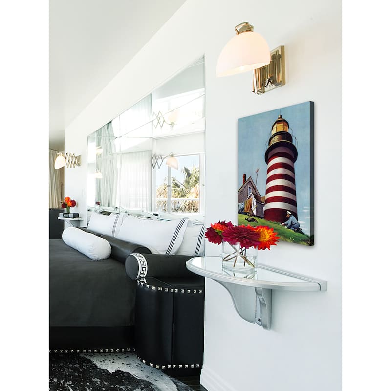 Marmont Hill - Lighthouse Keeper by Stevan Dohanos Painting Print on Canvas - Multi-Color