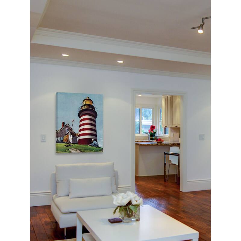 Marmont Hill - Lighthouse Keeper by Stevan Dohanos Painting Print on Canvas - Multi-Color