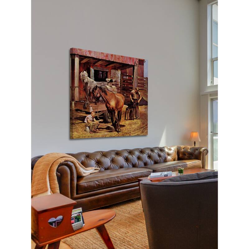 Marmont Hill - Blacksmith by John Falter Painting Print on Canvas