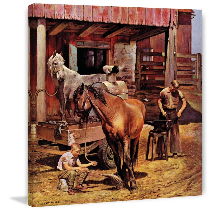 Marmont Hill - Blacksmith by John Falter Painting Print on Canvas