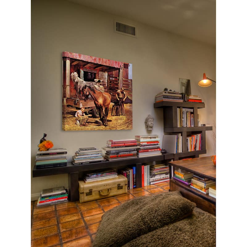Marmont Hill - Blacksmith by John Falter Painting Print on Canvas