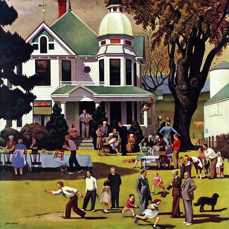 Marmont Hill - Family Reunion by John Falter Painting Print on Canvas