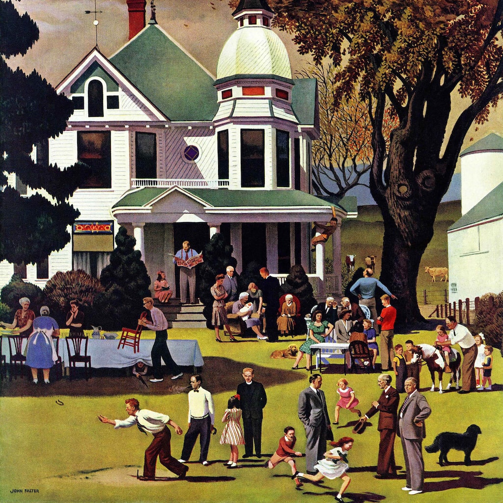 Marmont Hill - Family Reunion by John Falter Painting Print on Canvas