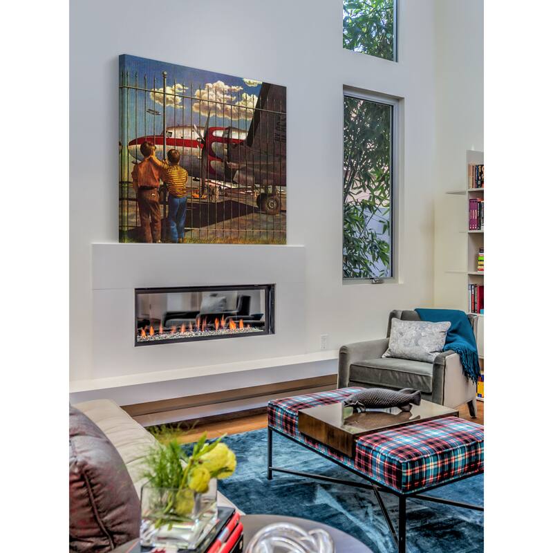 Marmont Hill - Boys at Airport by John Atherton Painting Print on Canvas - Multi-Color