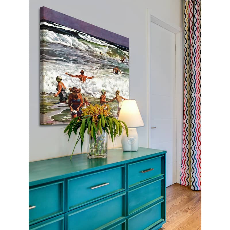 Marmont Hill - Surf Swimming by John Falter Painting Print on Canvas