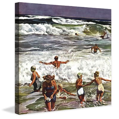 Marmont Hill - Surf Swimming by John Falter Painting Print on Canvas
