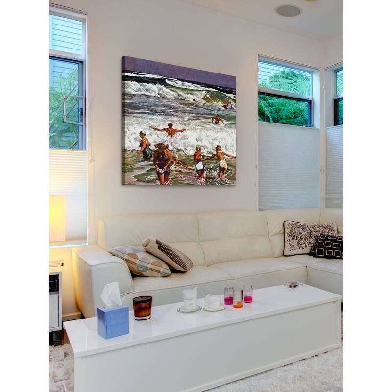 Marmont Hill - Surf Swimming by John Falter Painting Print on Canvas