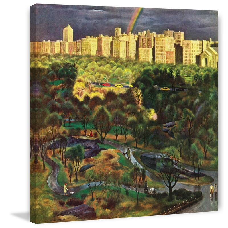 Marmont Hill - Central Park Rainbow by John Falter Painting Print on Canvas