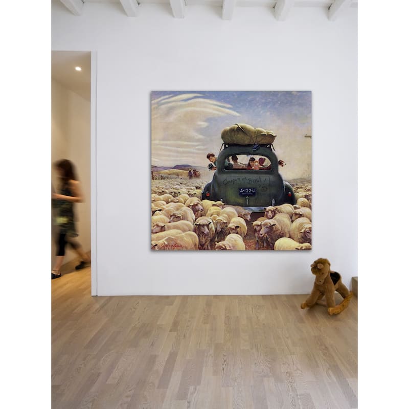 Marmont Hill - Oregon or Bust by John Clymer Painting Print on Canvas - Multi-Color