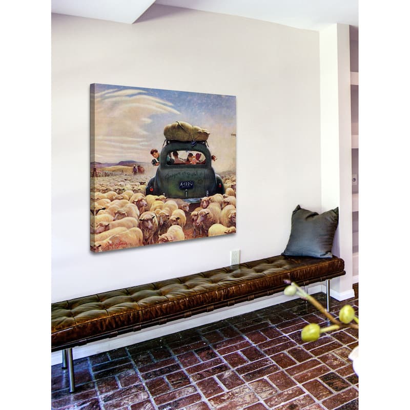 Marmont Hill - Oregon or Bust by John Clymer Painting Print on Canvas - Multi-Color