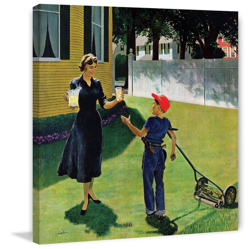 Marmont Hill - Lemonade for the Lawnboy by George Hughes Painting Print on Canvas