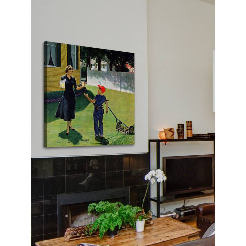 Marmont Hill - Lemonade for the Lawnboy by George Hughes Painting Print on Canvas