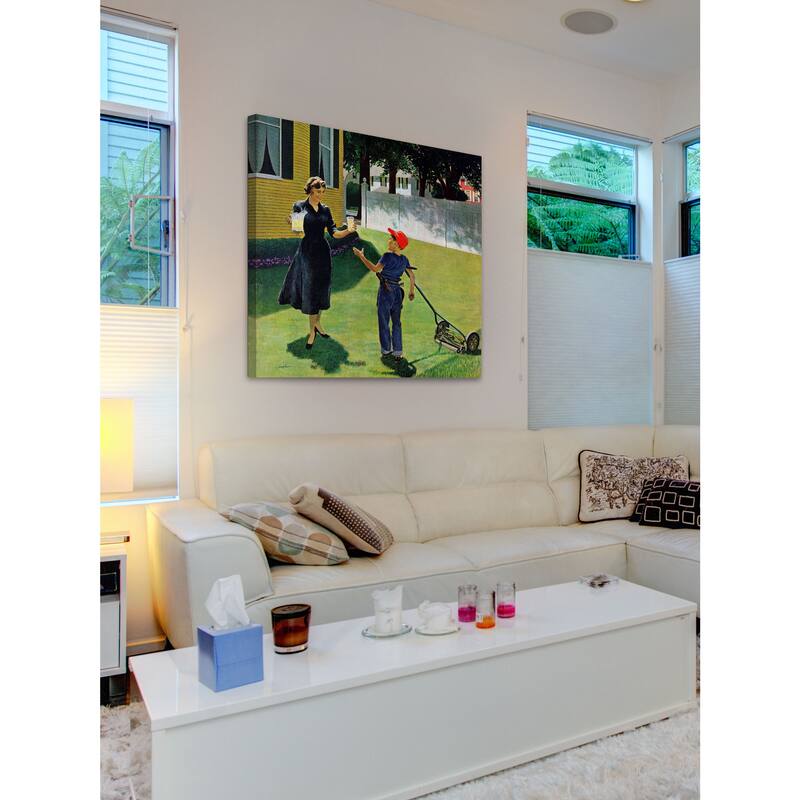 Marmont Hill - Lemonade for the Lawnboy by George Hughes Painting Print on Canvas