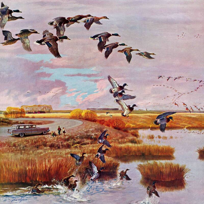 Marmont Hill - South for the Winter by John Clymer Painting Print on Canvas - Multi-Color