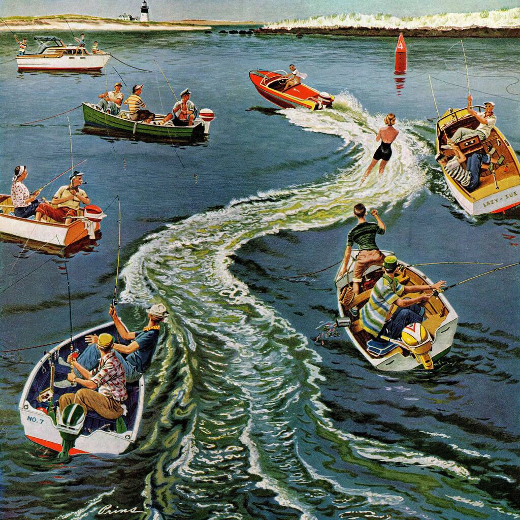 Marmont Hill - Making a Wake by Ben Kimberly Prins Painting Print on Canvas