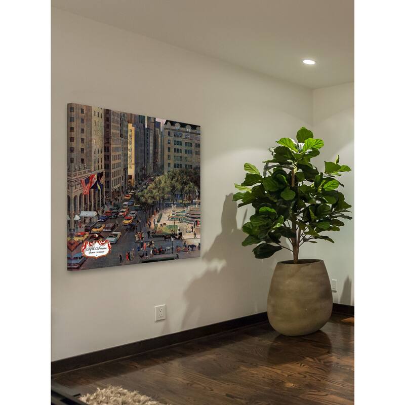 Marmont Hill - Fifth Avenue by John Falter Painting Print on Canvas - Multi-Color
