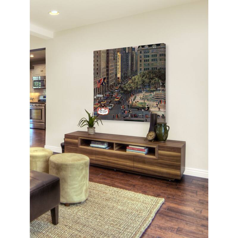 Marmont Hill - Fifth Avenue by John Falter Painting Print on Canvas - Multi-Color