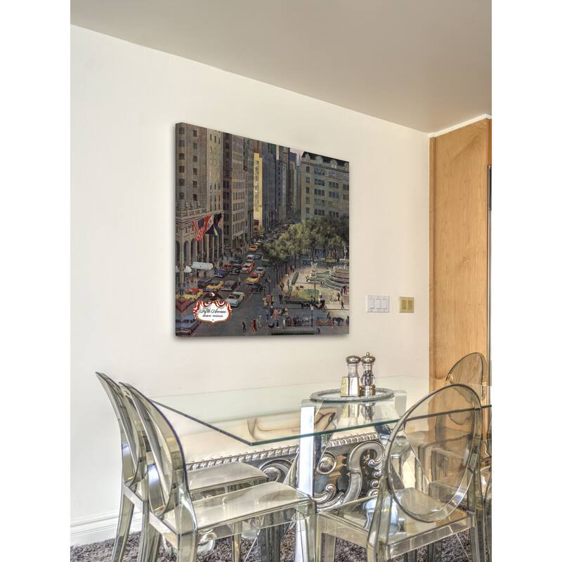 Marmont Hill - Fifth Avenue by John Falter Painting Print on Canvas - Multi-Color