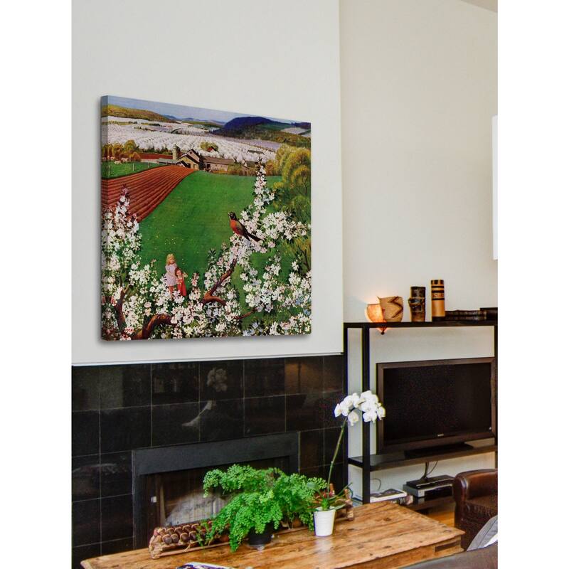 Marmont Hill - Harbinger of Spring by John Clymer Painting Print on Canvas - Multi-Color