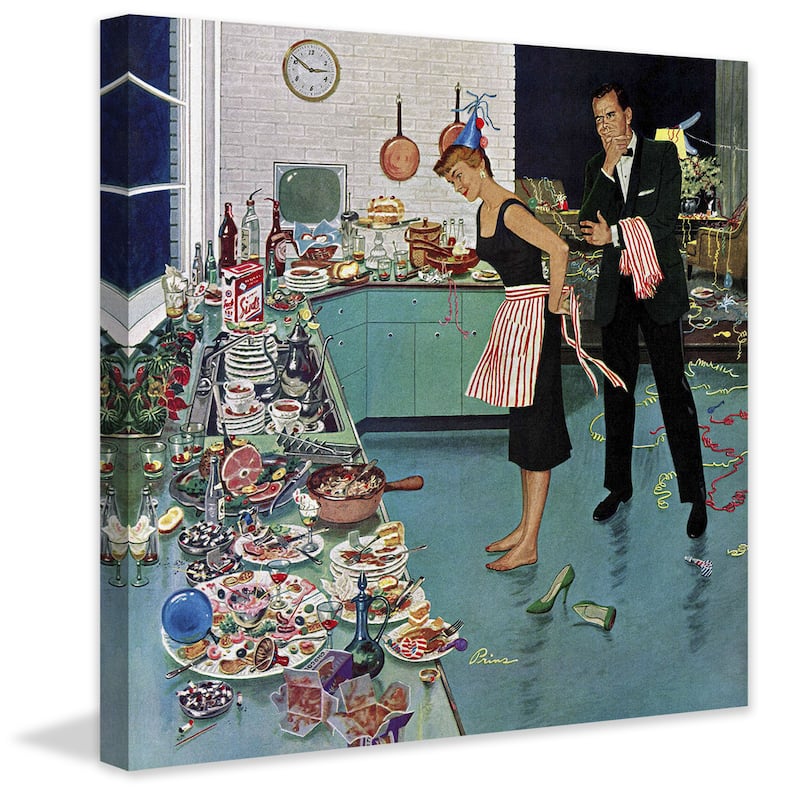 Marmont Hill - After Party Clean-up by Ben Kimberly Prins Painting Print on Canvas - Multi-Color