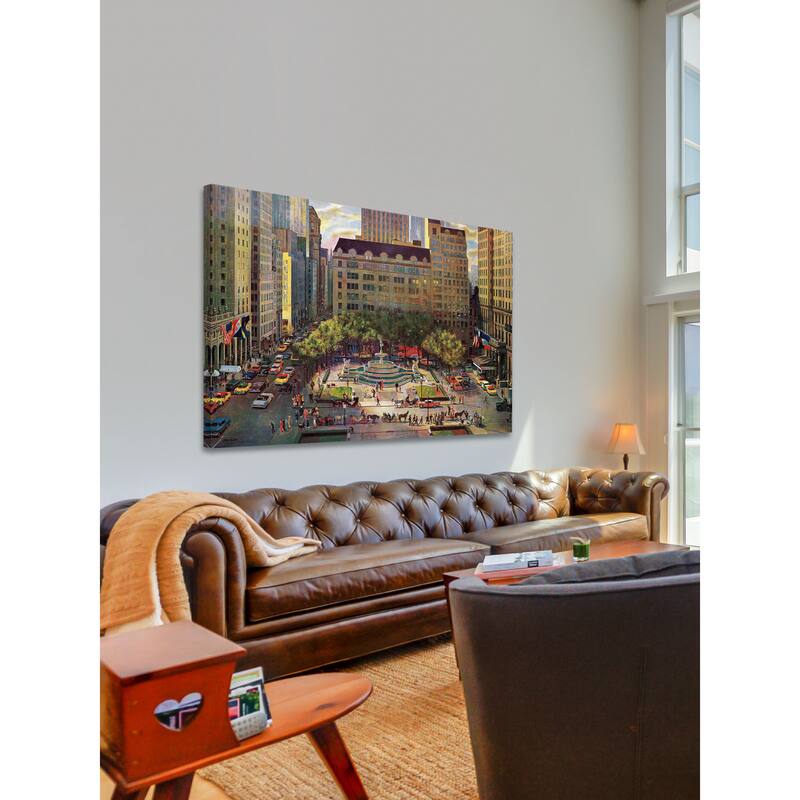 Marmont Hill - Fifth Avenue 2 by John Falter Painting Print on Canvas - Multi-Color